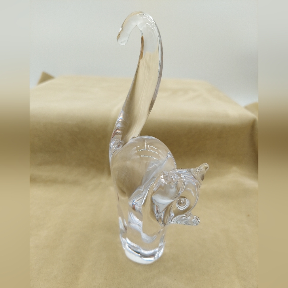 Classic Halloween Cat By Chalet Crystal Handcrafted Paperweight Figurine